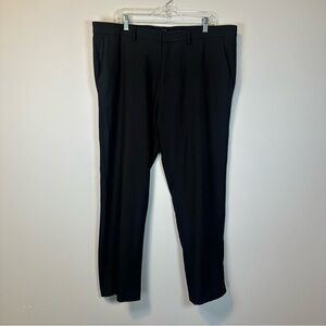 Haggar Men's Black Dress Pants The Active Series Straight Leg Stretch Office